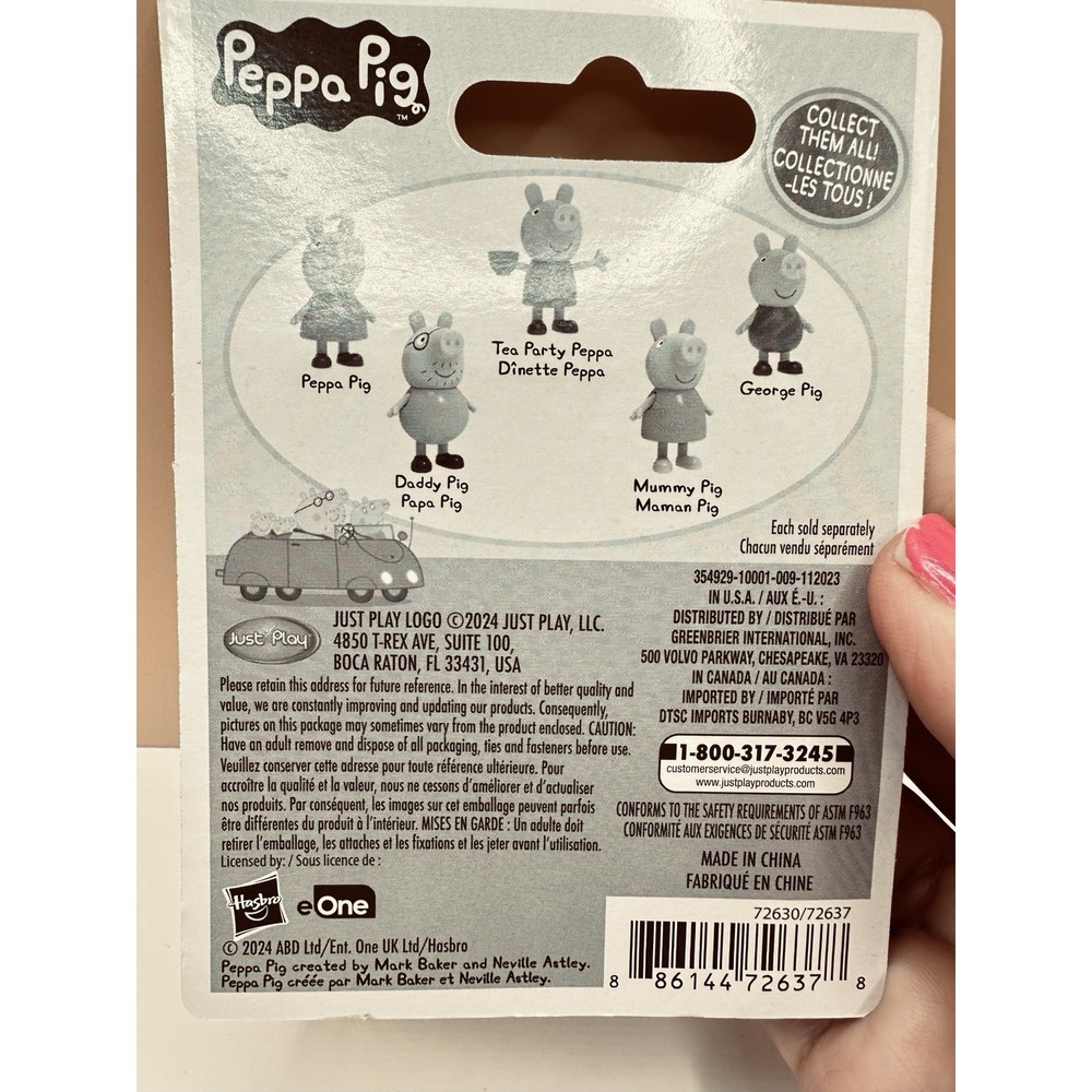 Peppa Pig Tea Party Peppa Figure Bonus Card Just Play 2024 New Sealed In Package - Picture 2 of 7